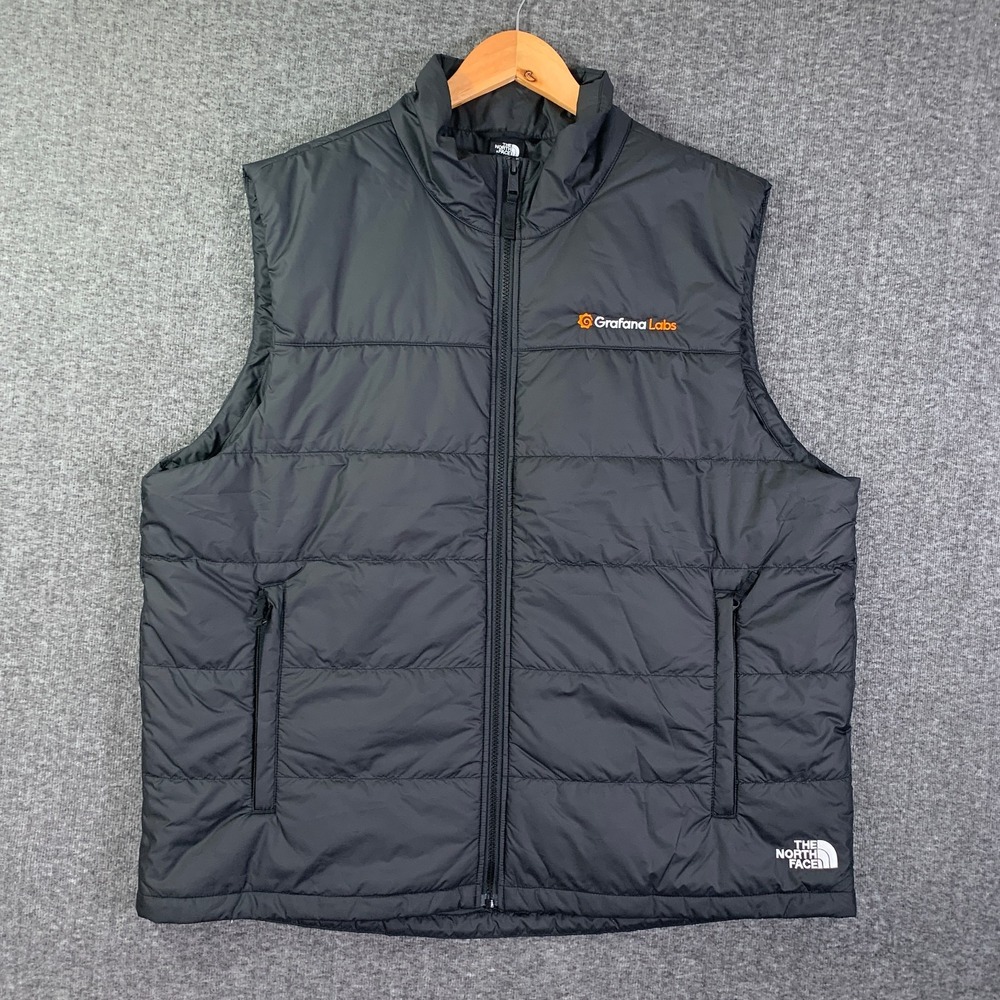 The North Face Puffer Vest Men 2XL Everyday Insulated Black Outdoor